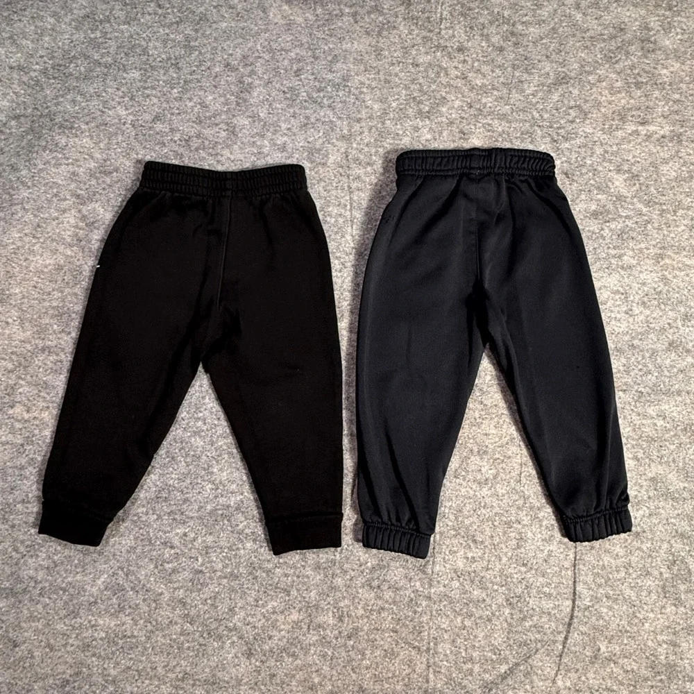 Nike 2 Pack Baby Boys Joggers 18M Black Dri-Fit Fleece Sweatpants
